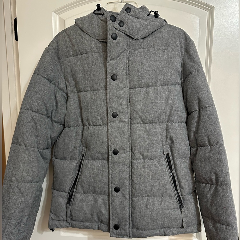 Mens Hooded Insulated Puffer Jacket